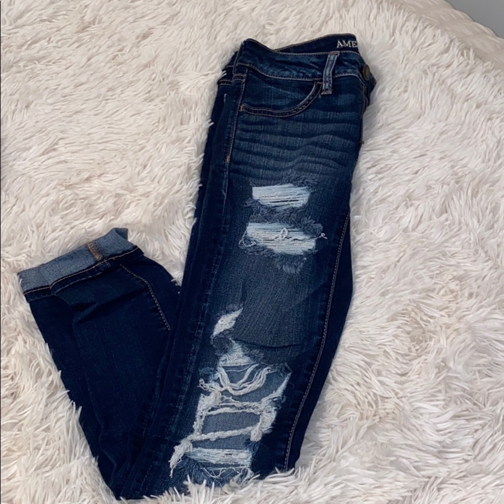 Ripped Denim Jeggings